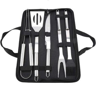 Kit 6pcs Churrasco Aço Inox 38cm X 4,8cm X 11,5cm