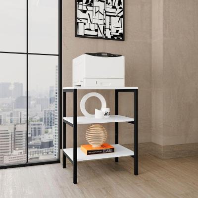Estante Multiuso Slim Organizadora Para Lavanderia Preto Branco