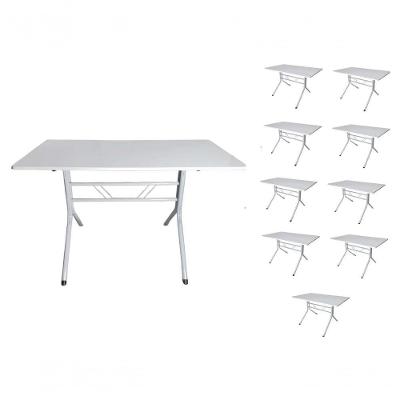 Kit 10 Mesas Moema 120x70 Branca Base Branca