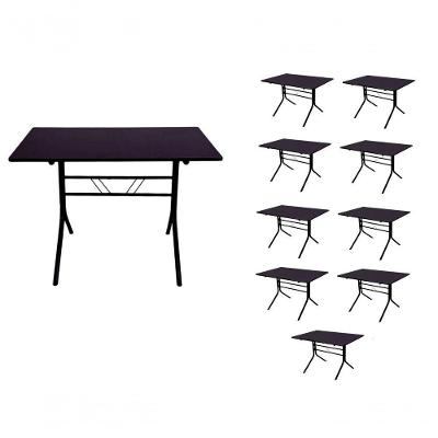 Kit 10 Mesas Moema 120x70 Preta Base Preta