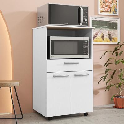 Balcão De Cozinha Duplo Forno 2 Portas E 1 Gaveta Duetto - Branco/supremo