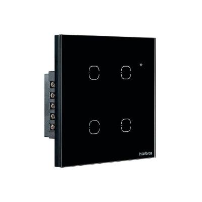 Interruptor Smart Wi-fi Touch 4 Teclas Preto Ews 1004