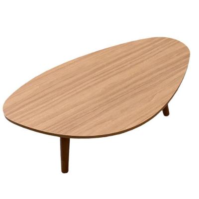 Mesa De Centro Orgânico Pés Palito Em Madeira 90x52cm Cor Branco