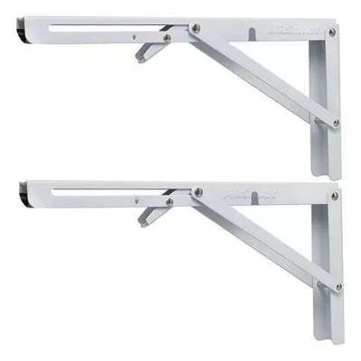 Kit 2 Suportes Mão Francesa Dobrável Retrátil Reforçada 29x11.5cm