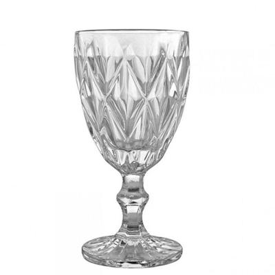 Taça Para Agua Vidro Diamond Clear Vitral Verre - Mimo 3 Unidades
