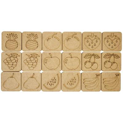 Kit 3 Jogo Da Memória Educativo Com 54 Pçs (5x5) Frutas, Animais E Automóveis