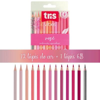Lápis De Cor 12 Cores Tons Rosé Vibes - Tris