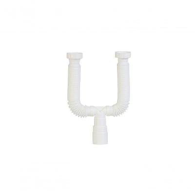 Sifão Duplo Extensível 71 Cm Universal Branco - Krona