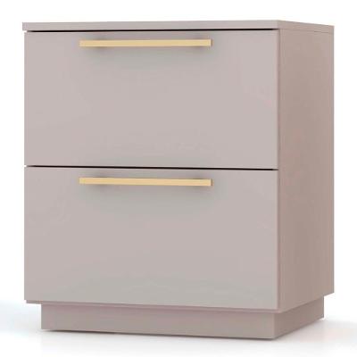 Mesa De Cabeceira 2 Gavetas 50cm Dubai Fendi - Vila Rica