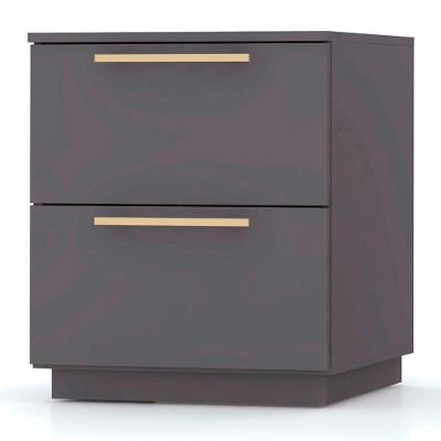 Mesa De Cabeceira 2 Gavetas 50cm Dubai Alasca - Vila Rica