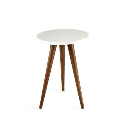 Mesa Lateral De Canto Tripé 50x35cm Branco