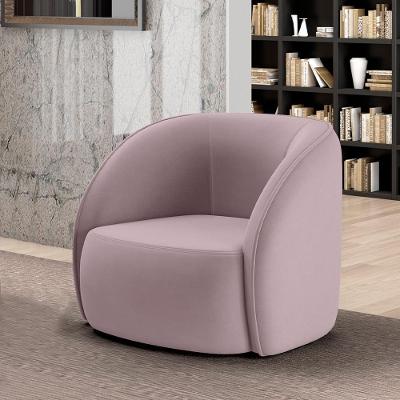 Poltrona Decorativa Sala De Estar Clarke Veludo Rosê G45 - Gran Belo