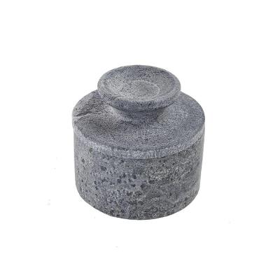 Manteigueira Francesa Servir Decorar Pedra De Sabão 12cm