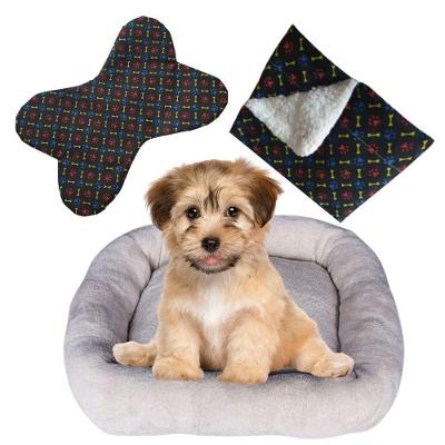 Kit Cama Pet Bigata M Luxo Fofa Com Comedouro E Manta Avelã
