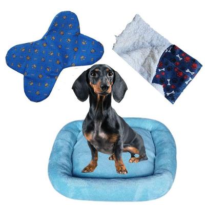 Cama Bigata G Tecido Soft Com Comedouro E Mantinha Kit 3 Peças Azul Claro