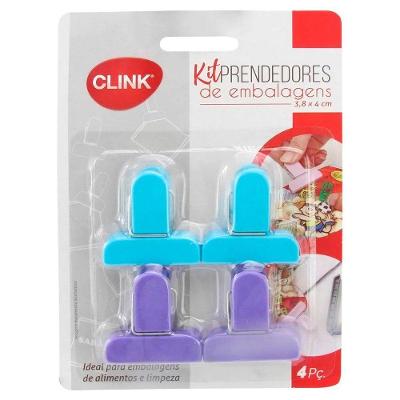 Kit Prendedor De Embalagens Plástico 3,8 Cm X 4 Cm.