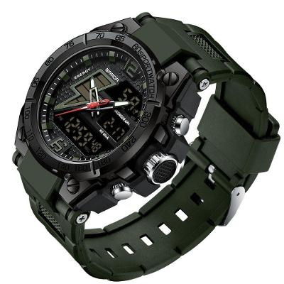 Relógio Masculino Militar Esportivo Digital à Prova D 'água 6137 Verde