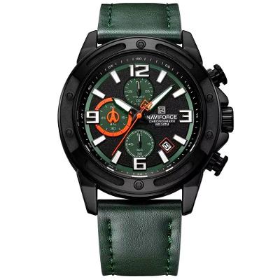 Relógio De Quartzo Masculino Multifuncional Com Cronógrafo à Prova D'água 3atm Verde