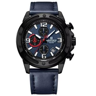 Relógio De Quartzo Masculino Multifuncional Com Cronógrafo à Prova D'água 3atm Azul