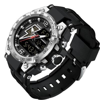 Relógio Masculino Militar Esportivo Digital à Prova D 'água 6137 Preto Cinza