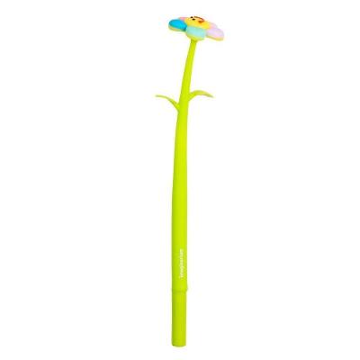 Caneta De Silicone Flor Sorridente