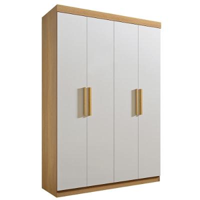 Guarda Roupa 4 Portas 3 Gavetas Colibri Plus D'doro Cinamomo Off White