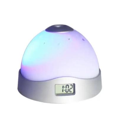 Relógio Digital Projetor Galáxia Luz Noturna Infantil Alarme
