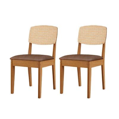 Conjunto Com 2 Cadeiras MDF Copper Premium Tork/Naturale