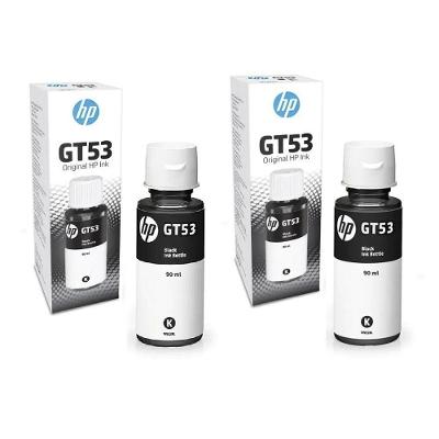 Kit 2 Tintas Originais Pretas Hp Gt53 1vv22al ( Gt51 ) P/ Smart Tank 515, 519, 530, 615, Plus 551