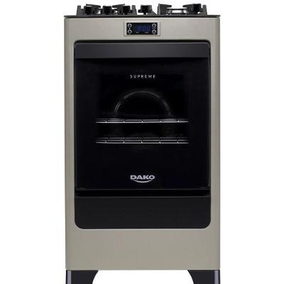 Fogão Dako 4 Bocas Com Mesa De Vidro Mega Chama Supreme Timer Glass Titanium Bivolt