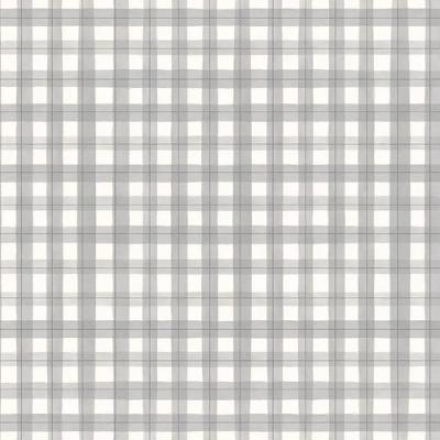 Papel De Parede Revoada Xadrez Picnic Pincelada Cinza 4432