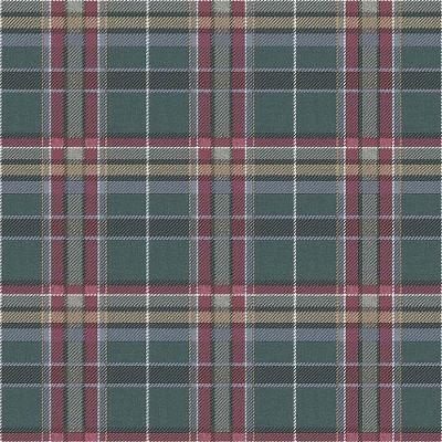 Papel De Parede Botany House Xadrez Azul E Roxo 15577