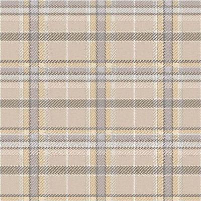 Papel De Parede Botany House Xadrez Bege E Cinza 15571