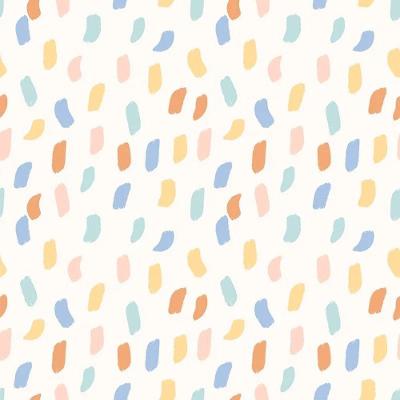 Papel De Parede Revoada Mini Pinceladas Amarelo, Azul E Vermelho 4411