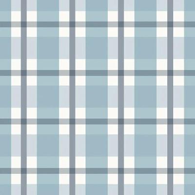 Papel De Parede Revoada Xadrez Azul 4451