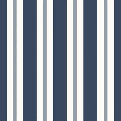 Papel De Parede Revoada Listrado Azul Marinho 4454