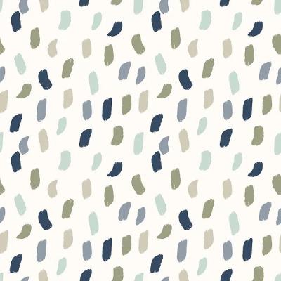 Papel De Parede Revoada Mini Pinceladas Azul, Menta E Cinza 4415