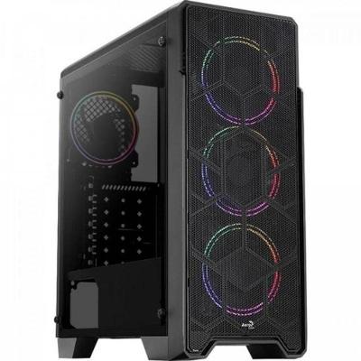 Gabinete Gamer Aerocool Ore Saturn Preto Rgb Lateral...