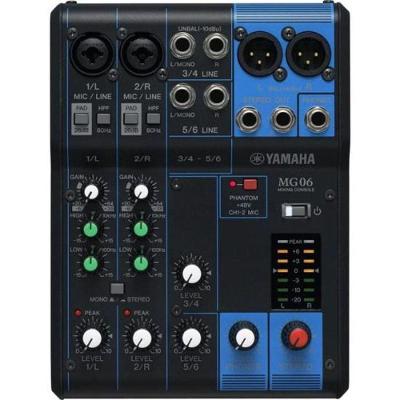 Mesa De Som Yamaha Mg06 6 Canais Bivolt Preta