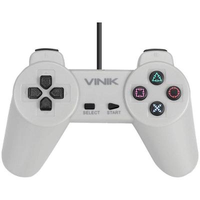 Controle Pc Usb Ps1-playstation 1 Cinza - Retrô - Vinik Play