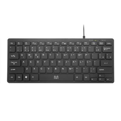 Teclado Com Fio Mini Multimídia Conexão Usb Cabo De 150cm