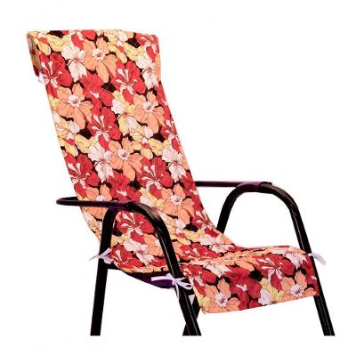 Capa De Cadeira Espreguiçadeira Floral Vermelha [f101]