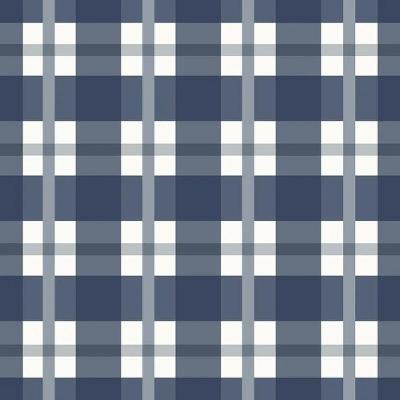 Papel De Parede Revoada Xadrez Azul Marinho 4453