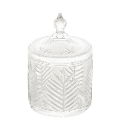 Potiche Decorativo 11x15,5cm Palmeira Em Vidro Lyor