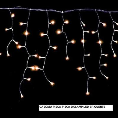 Cascata Pisca Pisca Led 220v 200l 8f 3,8m Brq