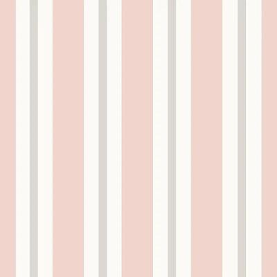Papel De Parede Revoada Listrado Rosa E Cinza 4459