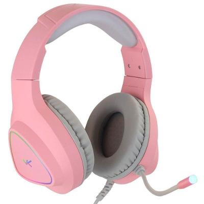 Fone De Ouvido Headset Gamer Chroma Usb 7.1 Rgb Rosa - Gh804
