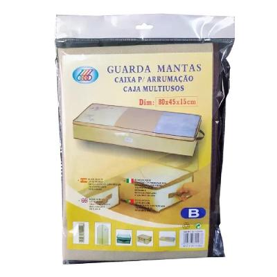 Caixa Organizadora Guarda Manta Lençol Edredom Organiza Guarda Roupa Quarto Multiuso Com Ziper E Alça