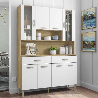 Armário De Cozinha Compacta 8 Portas 2 Gavetas Golden Freijó-supremo