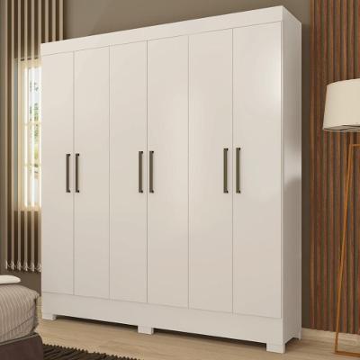 Guarda Roupa Casal 6 Portas E 2 Gavetas Verso Branco